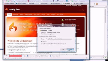 Install PHP Tutorial 5 MVC framework CodeIgniter