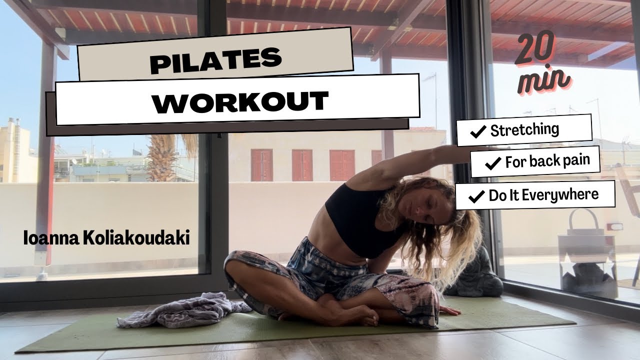 Pilates Workout- Pilates At Home - Pilates For Back Pain- Pilates With Shawl - Ioanna Koliakoudaki