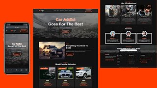responsive car rental website using html css and javascript  ( Hindi / Urdu ) || Source Code