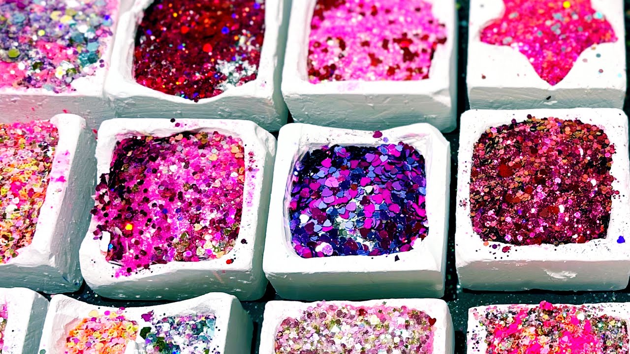 26 Sparkle Bombs Mass Crush 💖✨| Extreme Glitter | Gym Chalk ASMR | Stress Relief