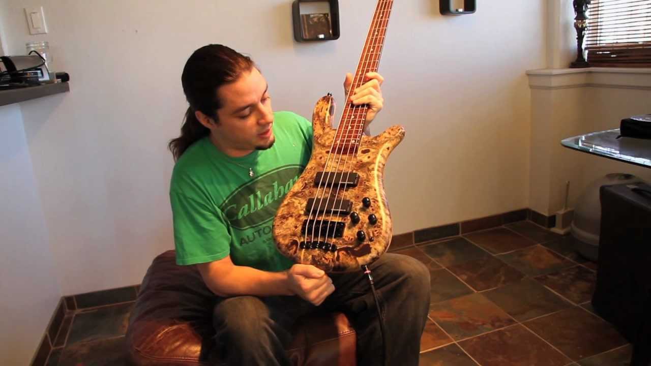 Nick Schendzielos' Warwick Bass Custom Shop Streamer Stage II Buckeye Burl/Snakewood