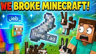We Glitched Minecraft with Just Name Tags – BTS Footage!