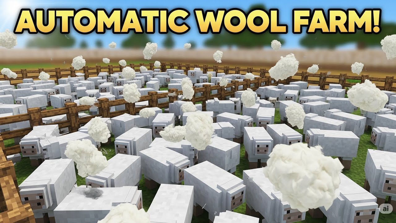 Automatic Wool Farm Minecraft Java How to make an automatic wool farm in Minecraft! - YouTube