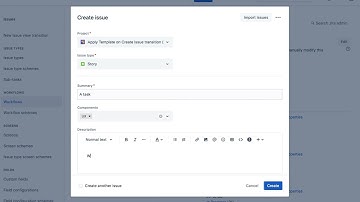 How to apply a template on issue create transition in Jira Cloud