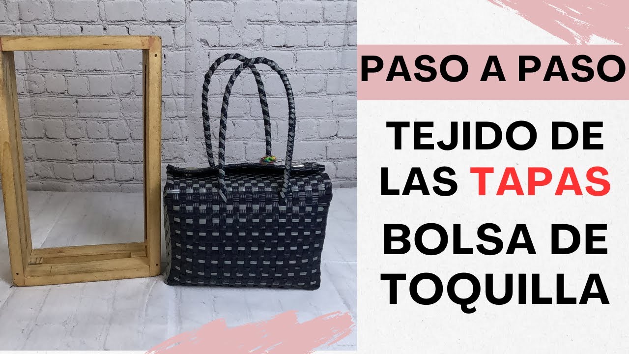 🟩 BOLSA DE TOQUILLA CON TAPA - TEJIDO DE LAS TAPAS