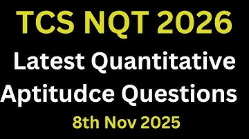 TCS NQT Kwantitatieve Geschiktheidsvragen Besproken Batch 2026 | TCS NQT Voorbereidingsserie Batc...