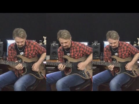 Juninho Afram plays a guitar solo of the song "Faça Valer" in a live Instagram broadcast.