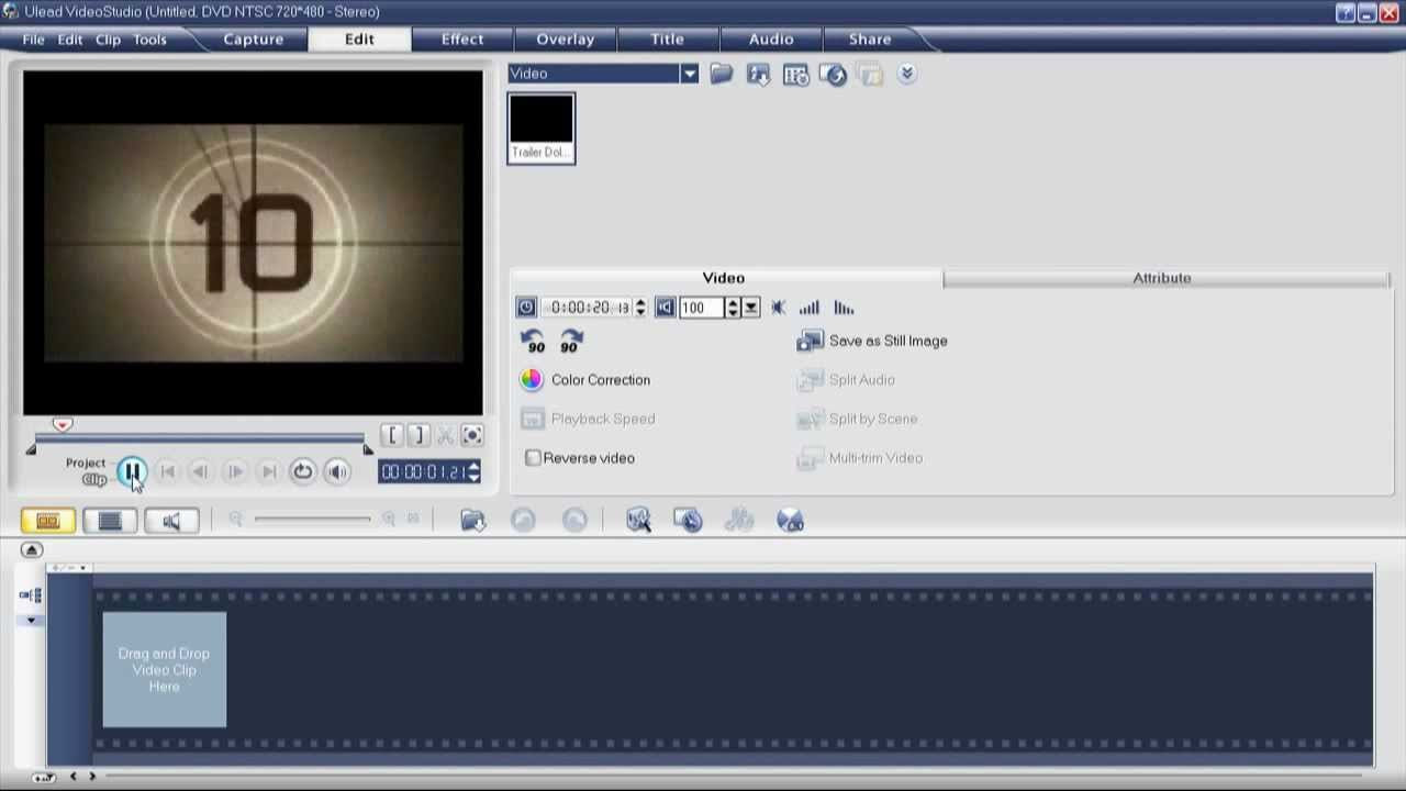 คู่มือ ulead videostudio 11  Update  การตัดต่อวีดีโอ Ulead VideoStudio 11