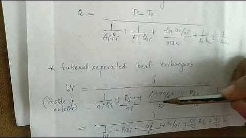 MODULE 4 :  HEAT EXCHANGER  PART 1 : OVERALL HEAT TRANSFER COEFFICIENT