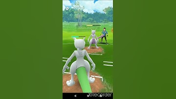 Shiny Mewtwo ✨ vs Mewtwo 😈 ; 1hp win 🤯( Fun battle) #shorts #battle #pokemongo #mewtwo