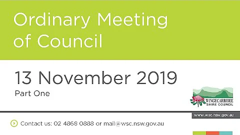 Ordinary Meeting of Council 13 November 2019 - part one