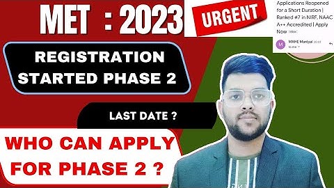 Manipal registration for phase 2 started ✅ | Met 2023 phase 2 registration update ♦️ #manipal #met
