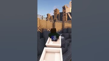 Dystopian Themed Minecart Ride #minecraft #shorts #minecraftshorts #gaming #mods #modded #newupdate