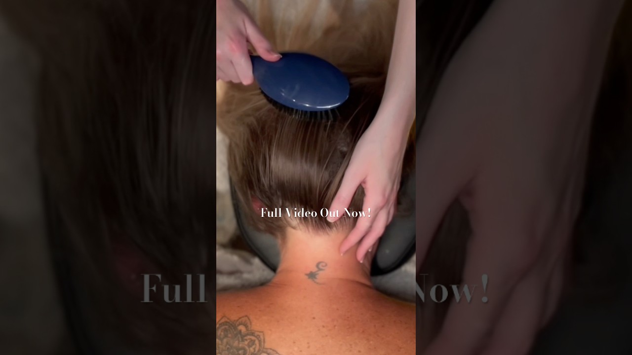 ASMR Soft Spoken Back, Scalp and Nape of Neck Video. 🫶#asmr #relaxing #haircare #softspoken