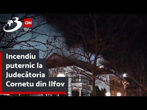 Incendiu puternic la Judecătoria Cornetu din Ilfov. Intervenţie contracronometru a pompierilor