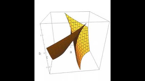 Surface swept by coefficients of cubic polynomial with zero discriminant (studied by René Thom)