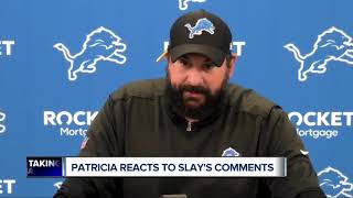 Matt Patricia reacts to Darius Slay's comments