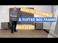 How To Assemble A Fabric Tufted Platform Bed Frame