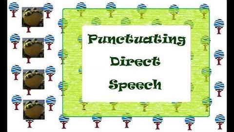 Punctuating Direct Speech