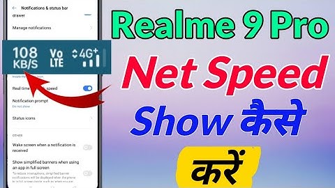 Realme 9 Pro mein Net Speed kaise show kare | how to show Net Speed in Realme 9 Pro | realme 9 Pro