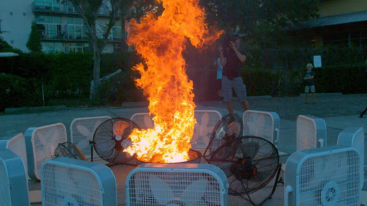 Watch The Spiraling Flames of this Fire Tornado Leap To Life! | Street Science