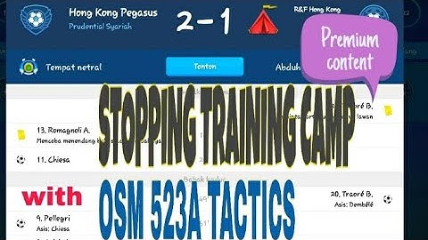 OSM tactics :  Is 523A became THE BEST TACTIC to beat Training Camps?? Crew Championship (CC) 2019.