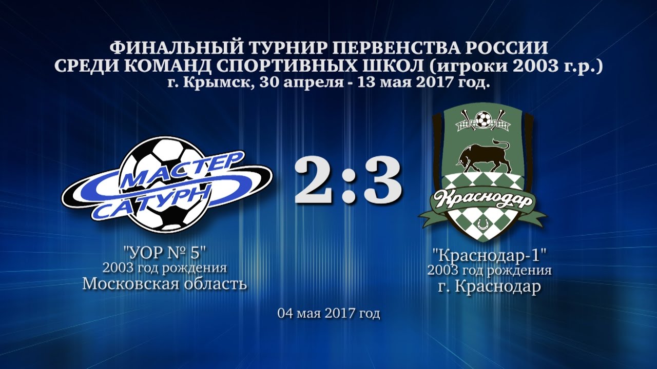 мастер сатурн фк Матч команды 2003 г.р. 04 мая 2017 год.