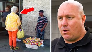 Old Woman Screams At Kid Selling Candy, Then 1 Man Decides He’s Had Enough