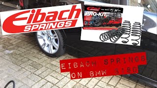 Lowering A BMW 3 SERIES E91 E90 WITH EIBACH PROKIT SPRINGS, Should Have fitted SPORTlINE Kit