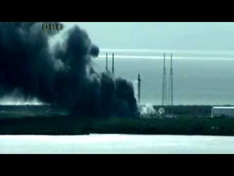 Серия взрывов на платформе SpaceX на мысе Канаверал