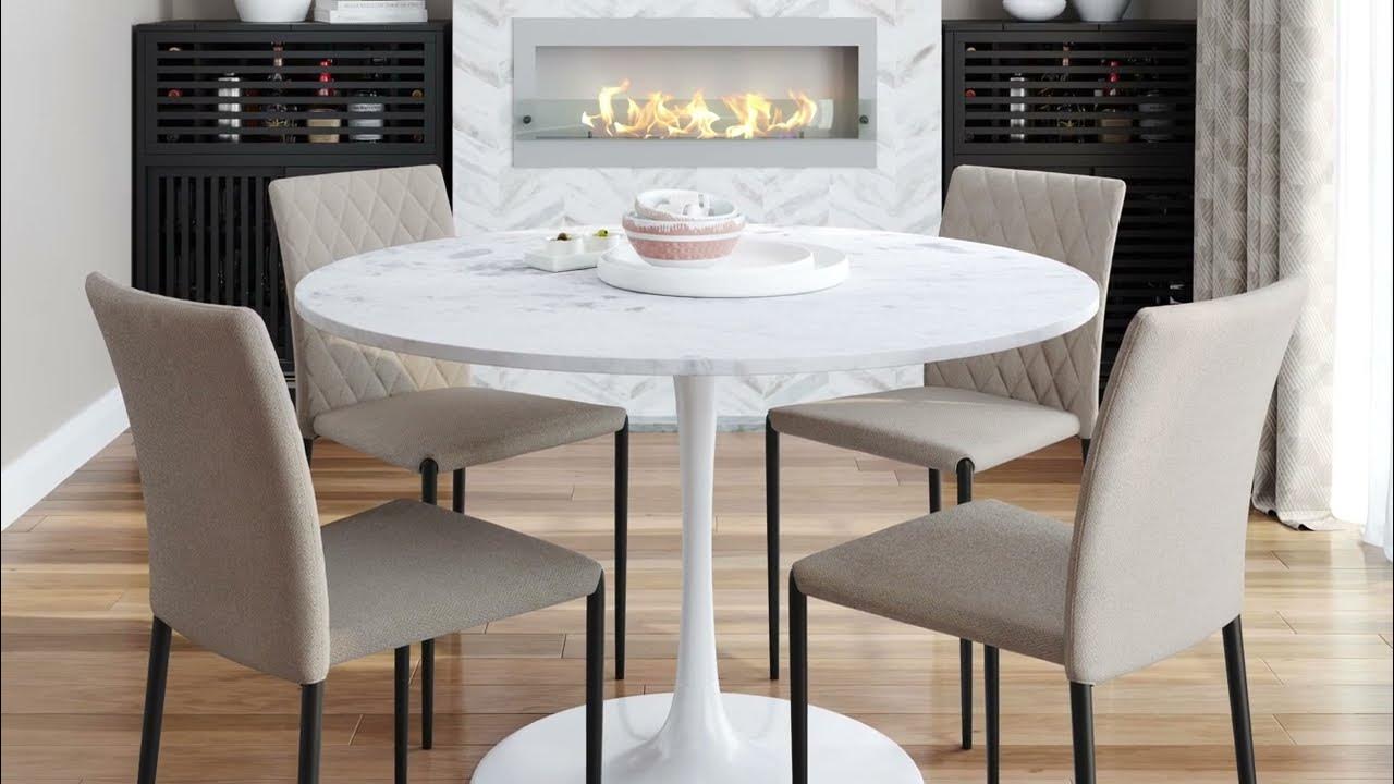Phoenix Dining Table White 109208 YouTube