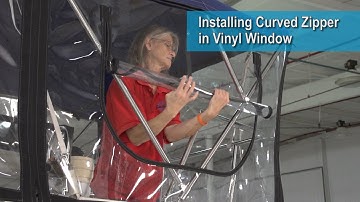 Installing Curved Zipper in Vinyl Window