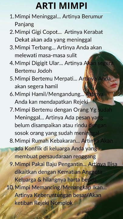 ARTI MIMPI - Dear Deary Channel 8880
