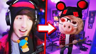 PHOTOSHOPPING YOUTUBERS INTO PIGGY SKINS!! (Kreekcraft &amp; Flamingo)