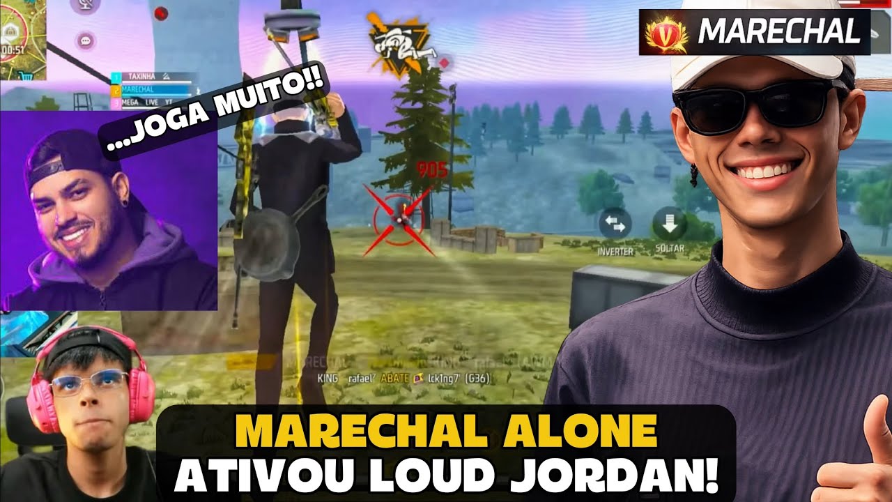 MARECHAL PEGOU 2 AWM E ATIVOU O LOUD JORDAN E FEZ 25 KILL NA RANK! FREE FIRE - MARECHAL HIGHLIGHTS