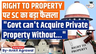 State Cannot Acquire Property Without Proper Procedure Supreme Court Upsc