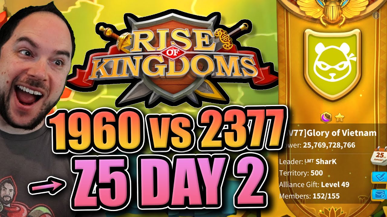 Zone 5 Day 2 [2377 vs 1960] Rise of Kingdoms - YouTube