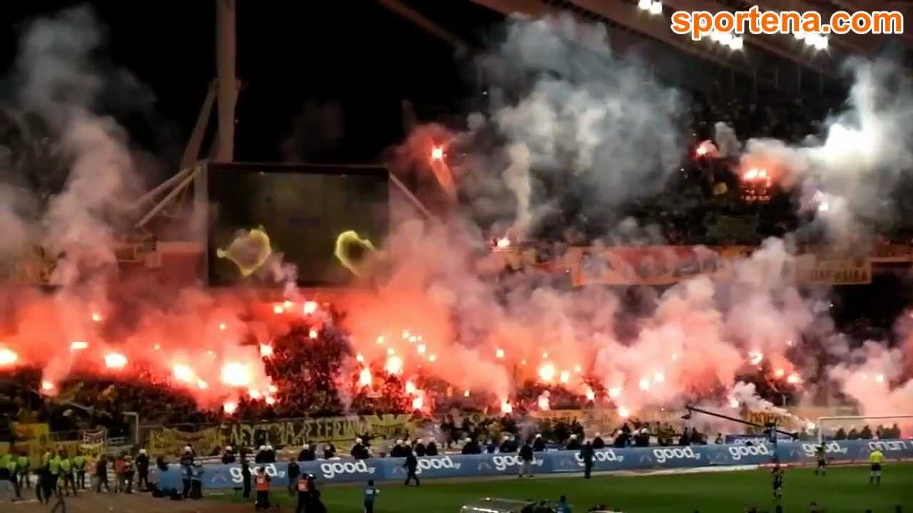 AEK Athens' Fans Celebrating after scoring a goal! Amazing Celebrations