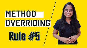 Method Overriding | Rule - 5