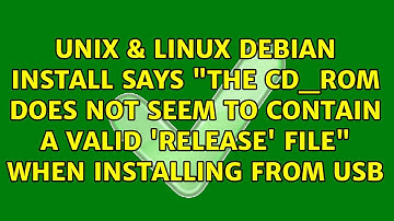Debian install says "The CD_ROM does not seem to contain a valid 