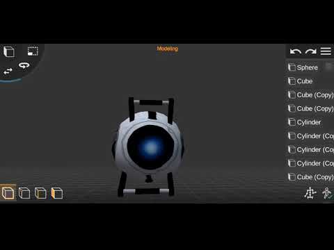 My 2nd 3d model - Portal 2 Wheatley -