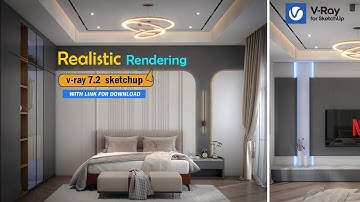 “Photorealistic Bedroom Interior Rendering in SketchUp with V-Ray 7.2  From Model to Final Image”
