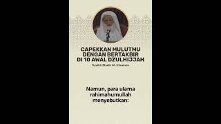 Capekkan mulut anda dengan takbir tahmid tahlil dan ibadah lainnya #ngajitauhid