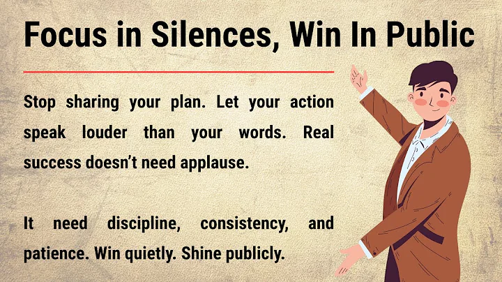 Work in Silence, Win in Public 🔥 | Improve Your English & Mindset | Graded Reader