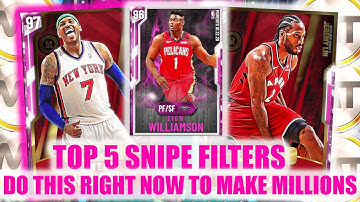 TOP 5 SNIPE FILTER IN NBA 2K20 MY TEAM! DO THIS RIGHT NOW TO MAKE MILLIONS! | NBA 2K20 MY TEAM