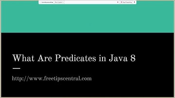 What Are Predicates In Java 8 Video