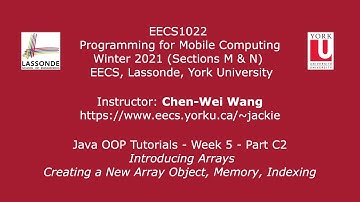 [HD] EECS1022 W21 - Java Tutorials - Week 5 - Part C2 - Arrays: Creating a New Array Object