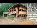 Make windows and doors safe for the house on stilts - Build farm life, Free life in forest