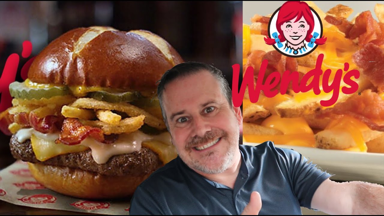 Wendy's All NEW Pretzel Bacon Pub Burger with a side of Bacon Pub Fries