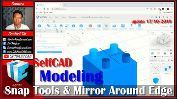 SelfCAD Snap Tools And Mirror Around Edge Tutorial For Beginner